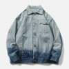 youthful gradient denim jacket   iconic streetwear piece 5221