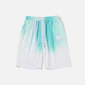 youthful gradient drawstring shorts   streetwear essential 6094