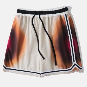 youthful gradient drawstring shorts sleek side detail 1378