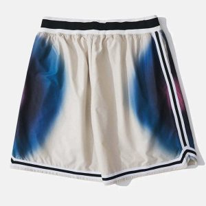 youthful gradient drawstring shorts sleek side detail 2923