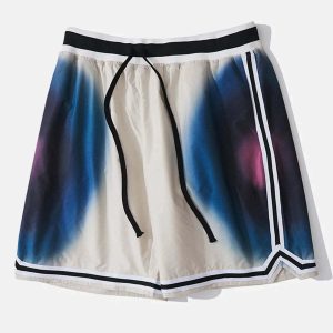 youthful gradient drawstring shorts sleek side detail 8503