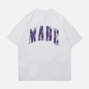 youthful gradient foam letter tee   streetwear icon 8131