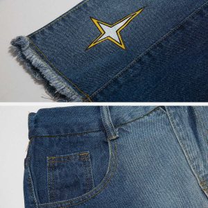 youthful gradient star jeans dynamic graphic design 4225