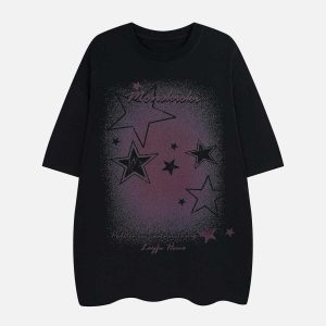 youthful gradient star tee dynamic print & style 1545