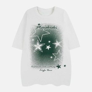 youthful gradient star tee dynamic print & style 2839