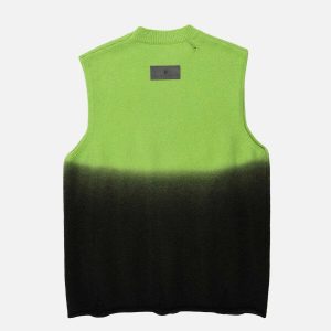 youthful gradient sweater vest   chic y2k streetwear look 2471