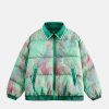 youthful green tie dye padded coat streetwear icon 7221