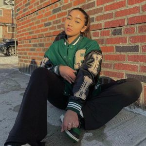 youthful green varsity jacket bb style icon 5488