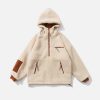 youthful half zip sherpa coat winter essential 6590