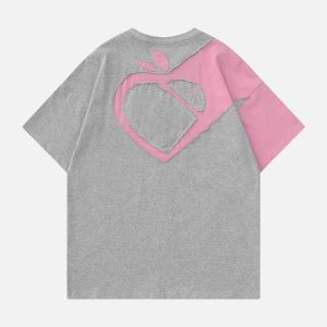 youthful heart apple embroidered tee custom & vibrant 4815