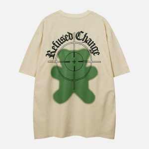 youthful heart bear graffiti tee dynamic streetwear design 3713