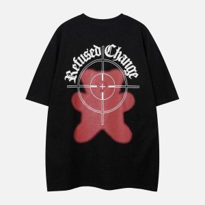 youthful heart bear graffiti tee dynamic streetwear design 5704