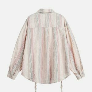 youthful heart stripe shirt   chic long sleeve design 2990