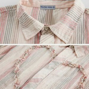 youthful heart stripe shirt   chic long sleeve design 5227