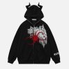 youthful horn spider hoodie flocking design trendsetter 1330