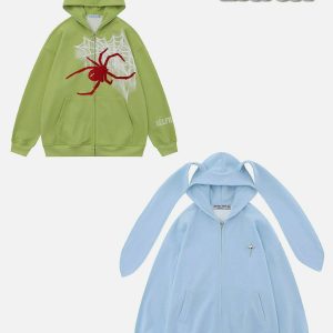 youthful horn spider hoodie flocking design trendsetter 4120