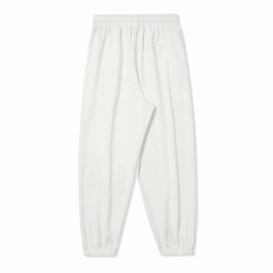 youthful letter embroidered pants solid & sleek design 2129