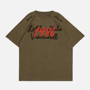 youthful letter portrait tee   custom print streetwear 3470