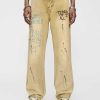 youthful letter print jeans   sleek urban streetwear 3514