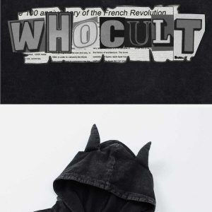 youthful letter print ripped hoodie tee dynamic streetwear 8231