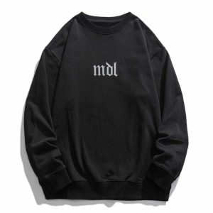 youthful letter print sweatshirt dynamic urban style 1611