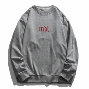 youthful letter print sweatshirt dynamic urban style 2474