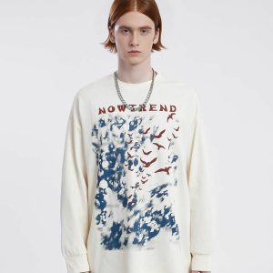 youthful letter printed sweatshirt   trending urban style 8559