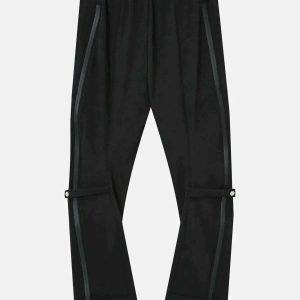 youthful long zipup drawstring pants streetwise & sleek 2531