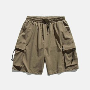 youthful loose side pocket shorts   streetwear essential 1504