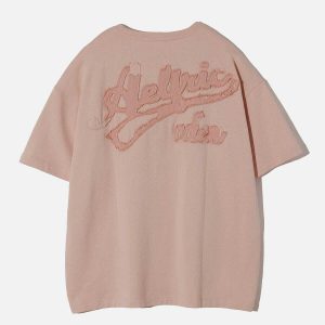 youthful love & peace tee embroidered urban chic 3302