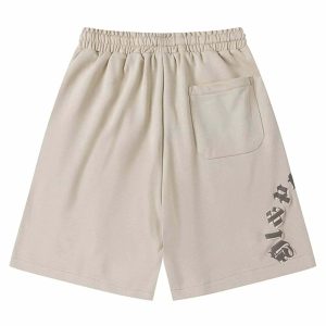 youthful monogram shorts with drawstring urban chic 4249