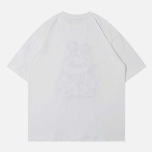 youthful monster embroidery tee dynamic streetwear design 6858