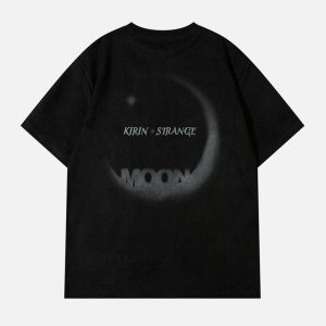 youthful moon graphic tee dynamic & iconic style 8442