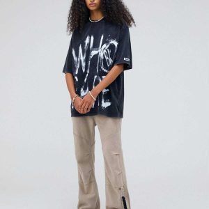 youthful mottled graffiti tee dynamic streetwear design 1329