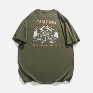 youthful mountain camping tee dynamic graphic design 6544