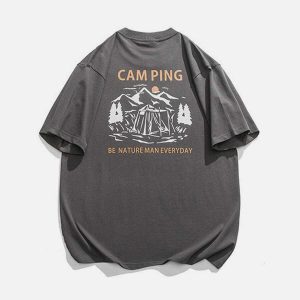 youthful mountain camping tee dynamic graphic design 8539