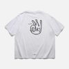 youthful ok gesture print tee   streetwear icon 1566