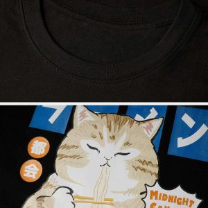 youthful ramen cat tee graphic & quirky streetwear 5793