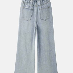 youthful ripped denim wideleg pants streetwise appeal 4357