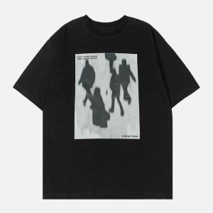 youthful shadow print tee 'don't count the day' motivational 8815