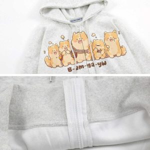 youthful shiba inu hoodie   quirky streetwear charm 1412