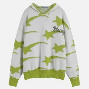 youthful shooting star hoodie eclectic streetwear charm 6444