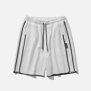 youthful side stripe shorts   trending urban streetwear 1331