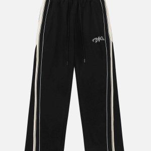 youthful side stripe sweatpants   sleek urban comfort 1628