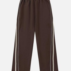 youthful side stripe sweatpants   sleek urban comfort 8448