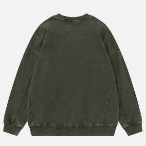 youthful slip pocket sweatshirt washed urban look 6663