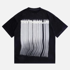 youthful smudge print tee dynamic streetwear design 7049