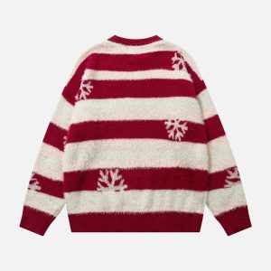 youthful snowflake christmas sweater festive & cozy style 2901