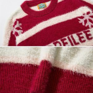 youthful snowflake christmas sweater festive & cozy style 3317