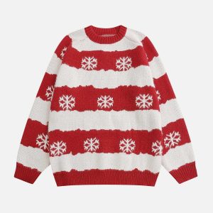 youthful snowflake embroidered sweater cozy winter charm 4686